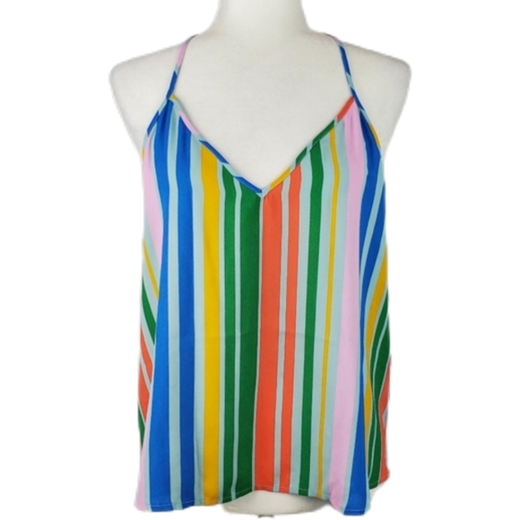 BP multicolor striped v neck tank top small - Picture 1 of 3